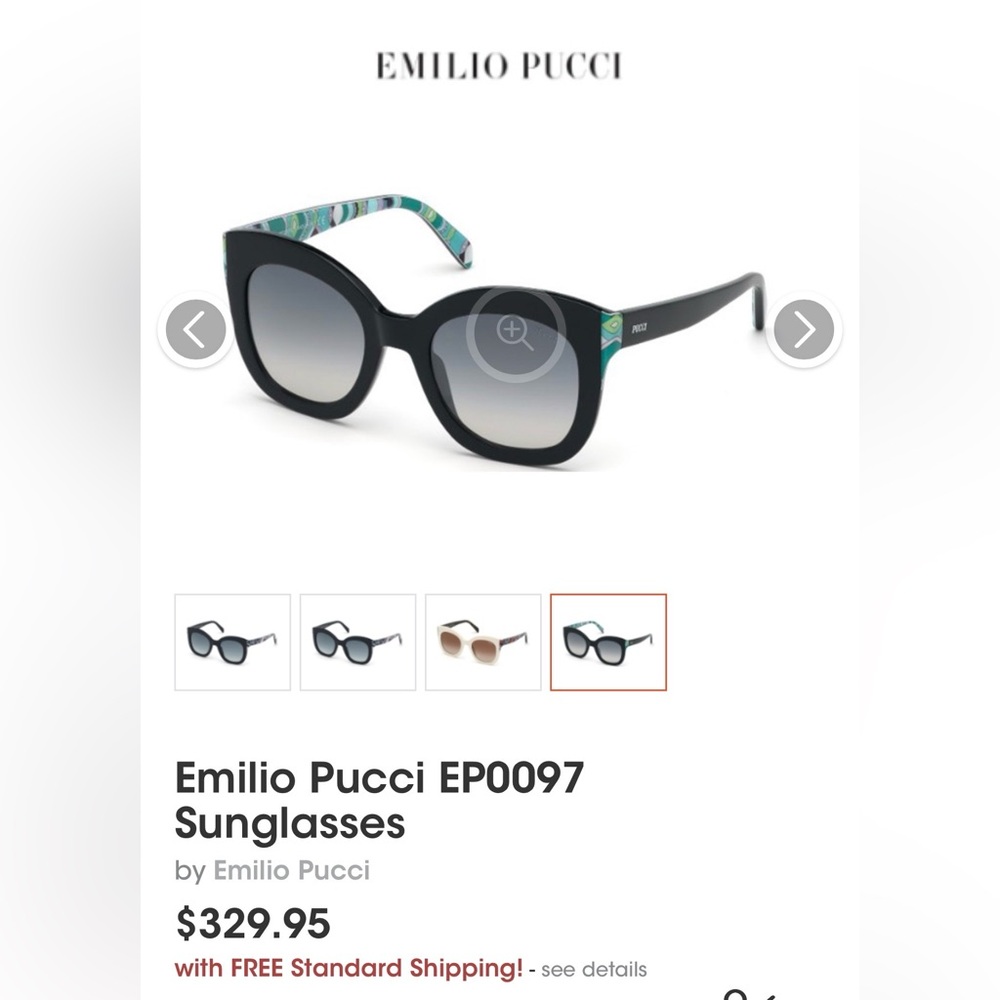 Emilio Pucci EP0097 Sunglasses with Green Accents